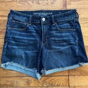 American Eagle Outfitters Midi Indigo Jean Shorts Size 12